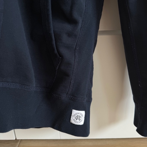 REIGNING CHAMP Navy Zip Up Hoodie - Picture 3 of 3